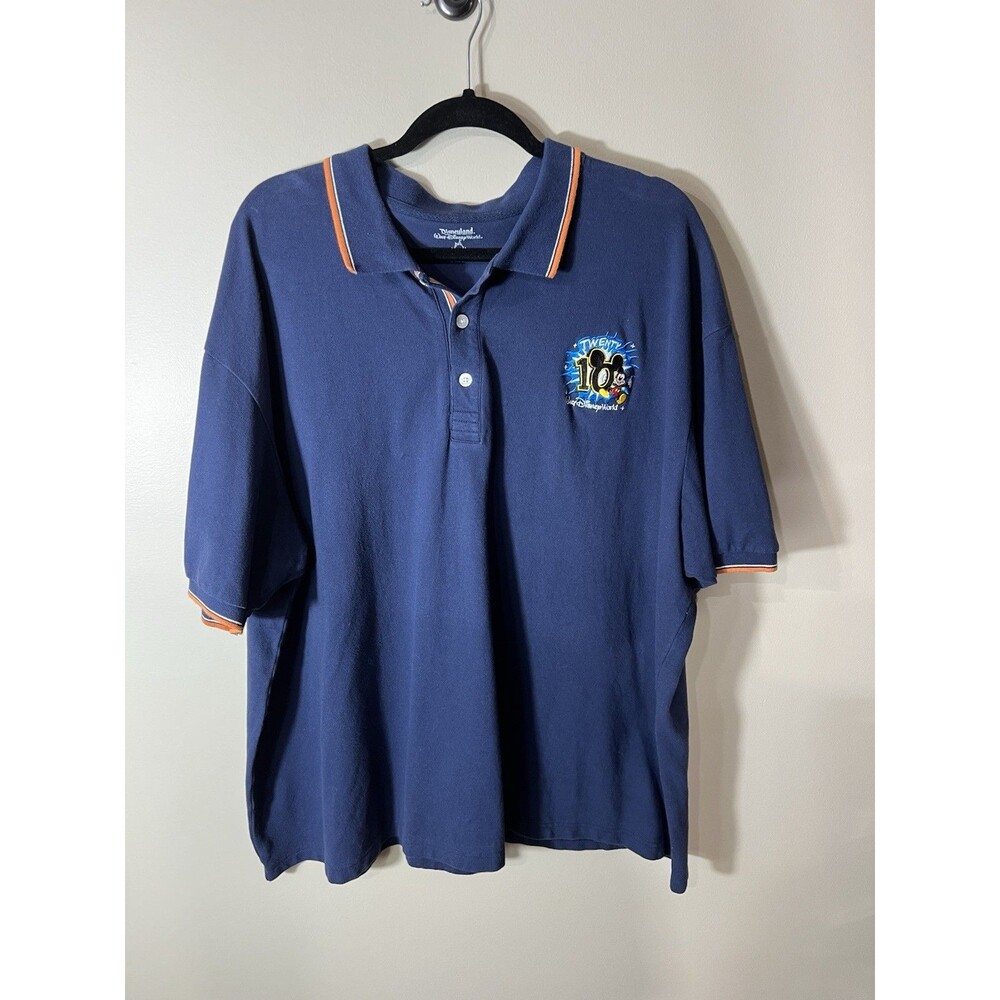Disneyland Resort Polo Shirt Men’s XXXL Navy Blue Mickey Embroidered Logo 2010